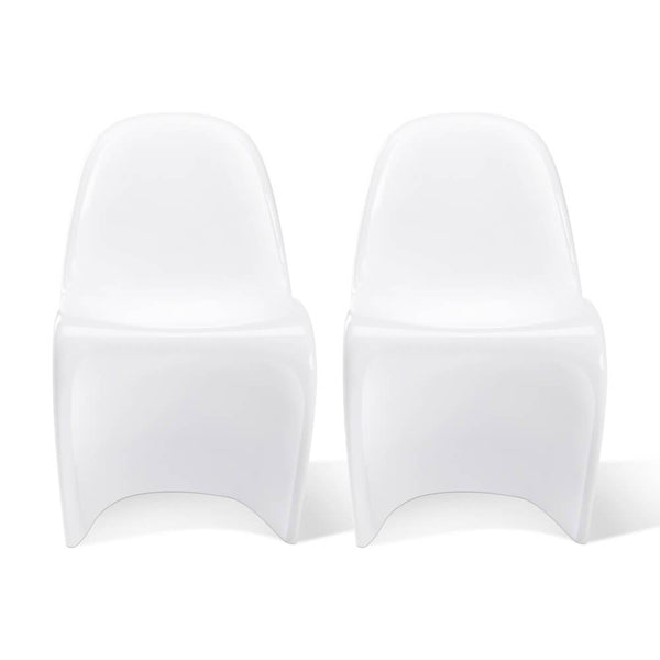 Set of Two Fiberglass Classic Panton Chairs